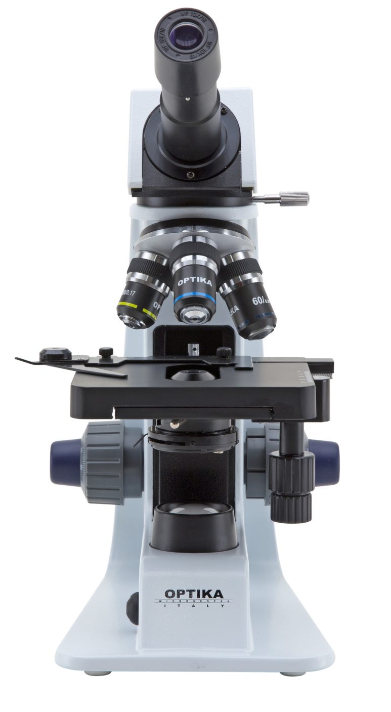 B-153ALC Microscopio monoculare 600x, tavolino doppio strato, con Controllo Automatico della Luce