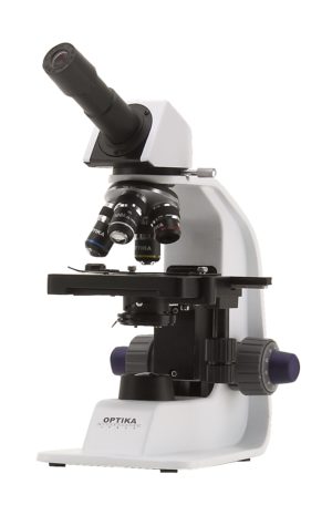 B-155 Microscopio monoculare, 1000x, tavolino doppio strato
