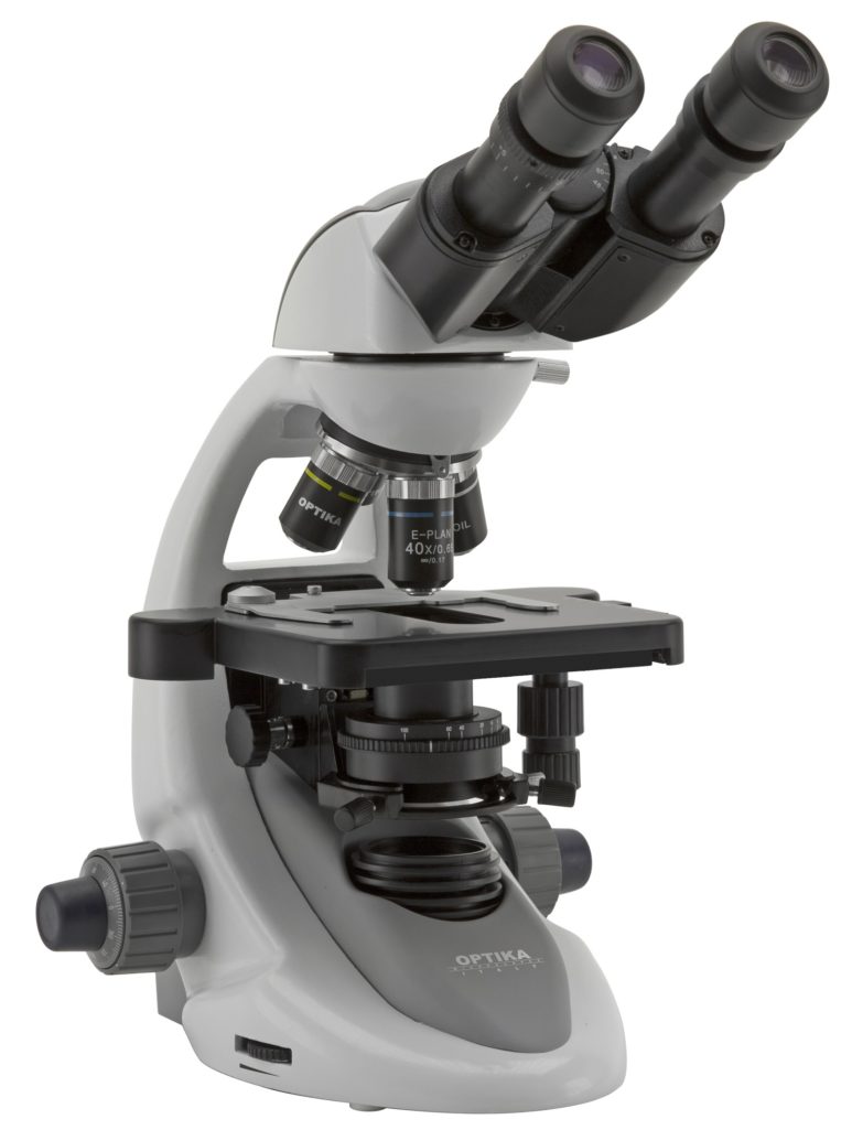 B-292PLi Microscopio binoculare 1000x, obiettivi IOS E-PLAN, tavolino belt drive, illuminazione X-LED