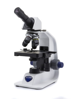 B-153R-PL Microscopio monoculare 600x, tavolino doppio strato, con batterie ricaricabili