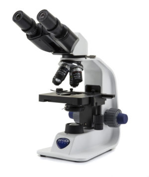 B-157R-PL Microscopio binoculare 600x, tavolino doppio strato, con batterie ricaricabili