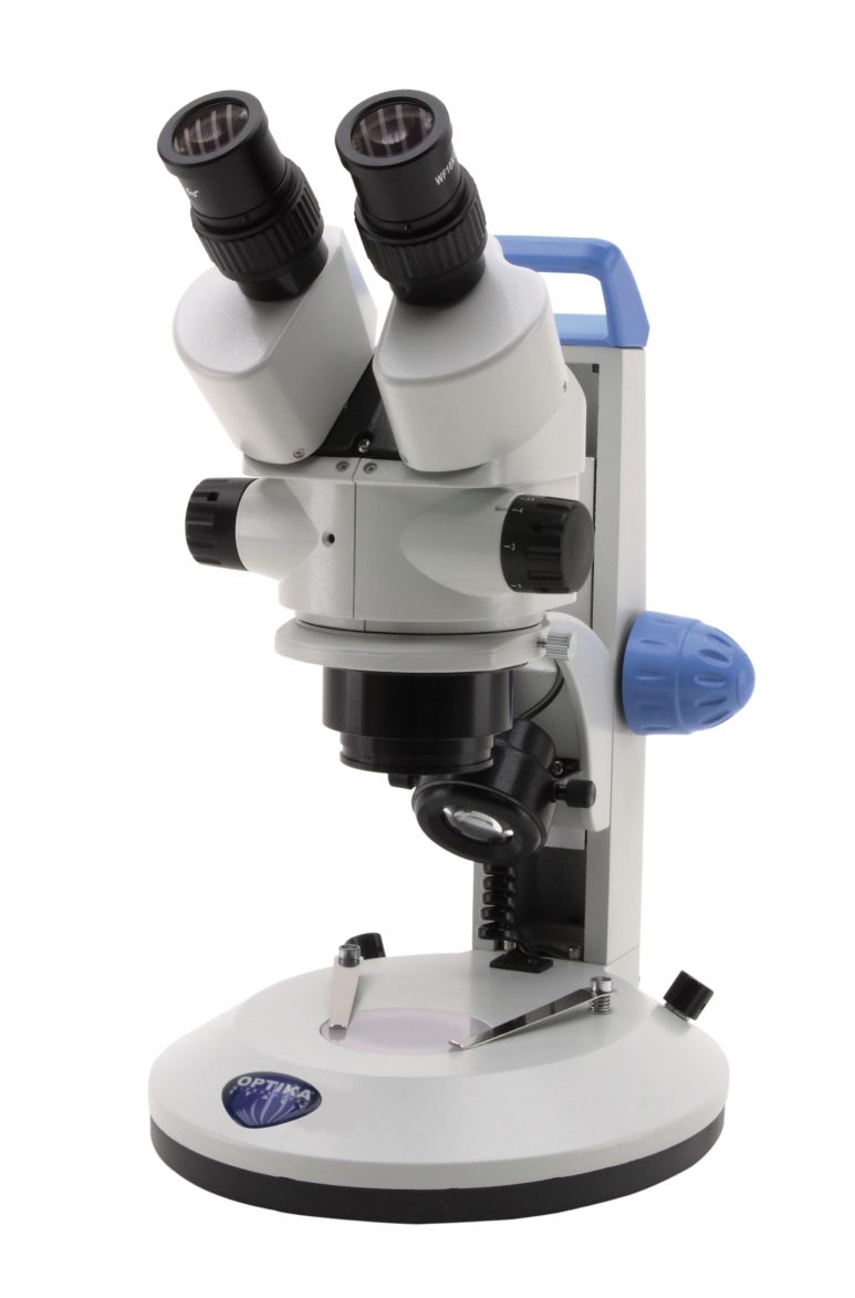 LAB-20 Stereomicroscopio zoom 7x…45x, illuminazione LED incidente & trasmessa