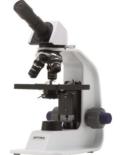 B-151R Microscopio monoculare 400x, tavolino fisso, con batterie ricaricabili
