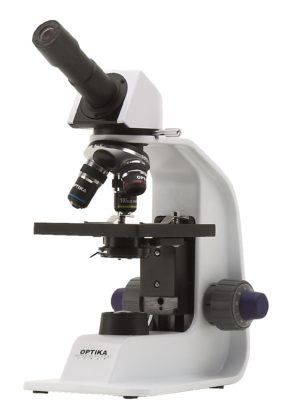 B-151R Microscopio monoculare 400x, tavolino fisso, con batterie ricaricabili